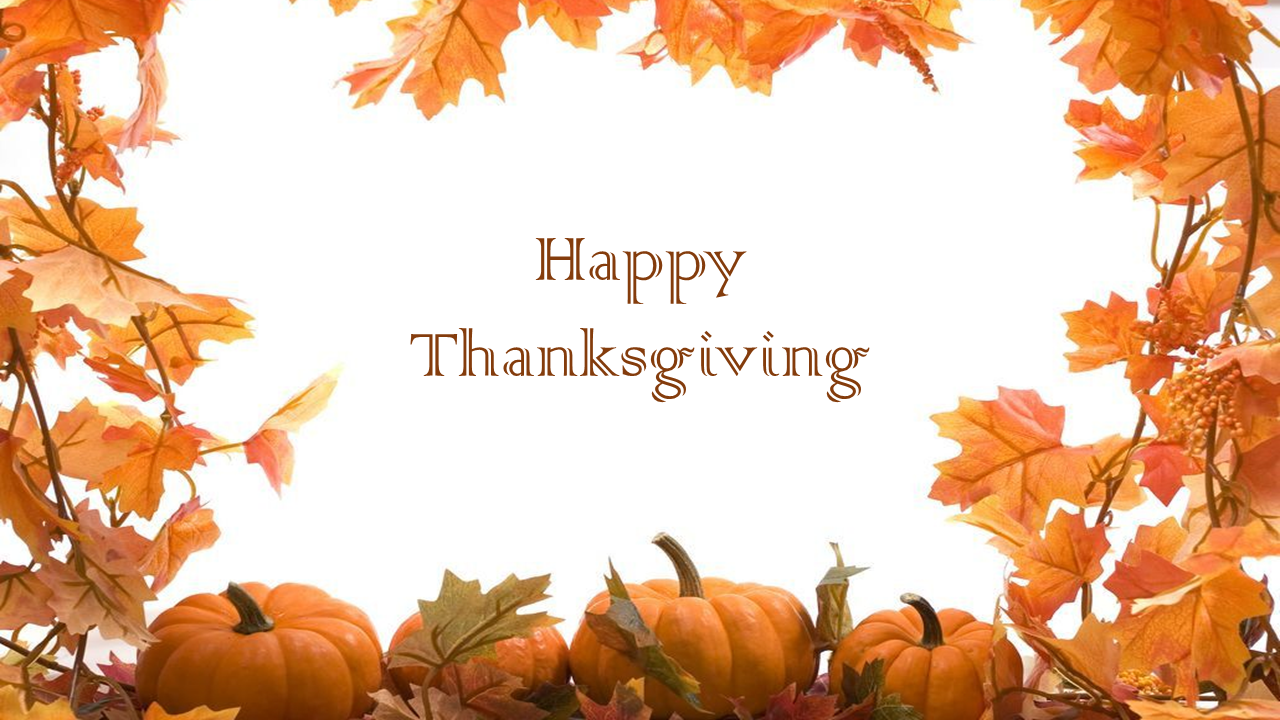 Free - Happy Thanksgiving Wallpaper Google Slides And PPT Template